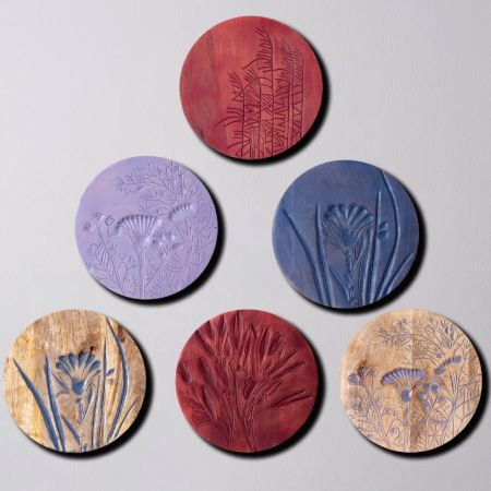 Paradise Bloom Wall Plate Set of 6